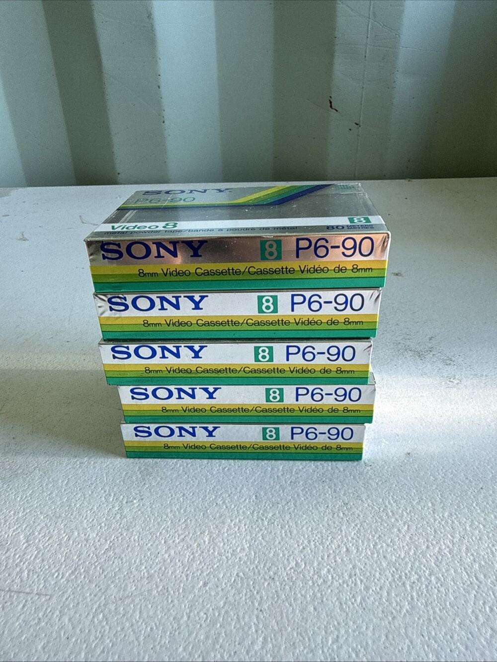 Lot Of 5 Vintage Sony P6-90 Video 8 Metal Powder Tape Tape SEALED